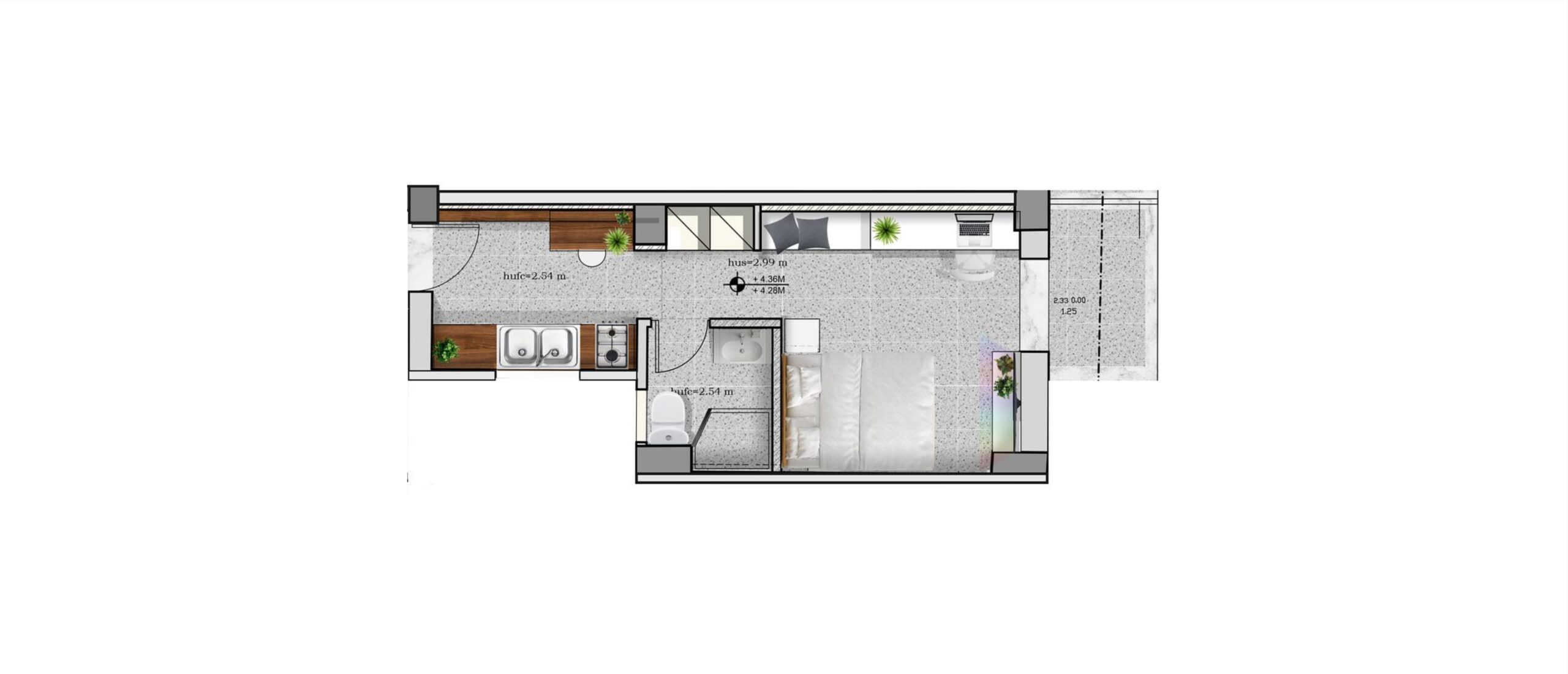 Apartment 2 - 35m²